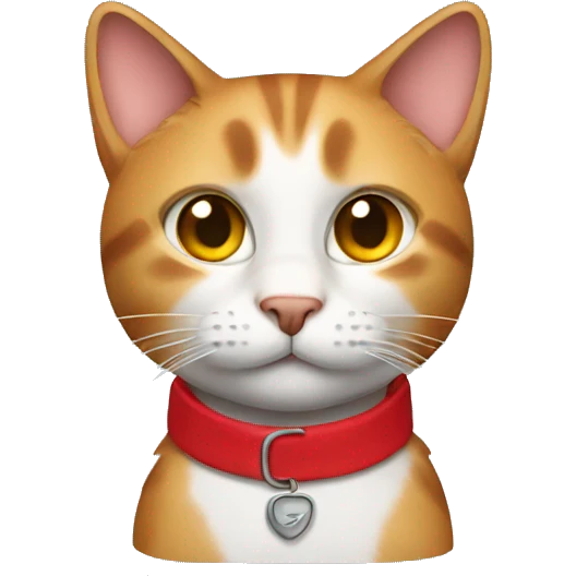 Cat wearing red shirt emoji