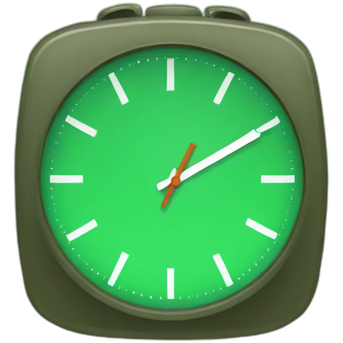 green fast clock emoji
