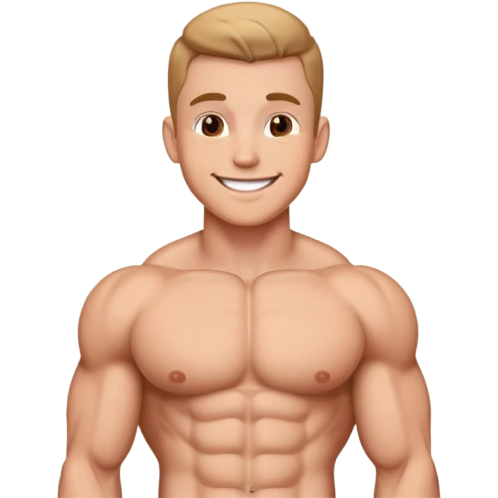 Создай стикер голого парня с членом в 20 сантиметров молодого  emoji