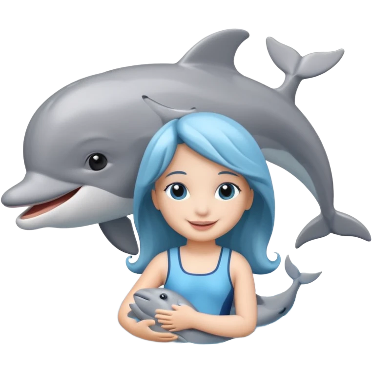 Doll and dolphin emoji