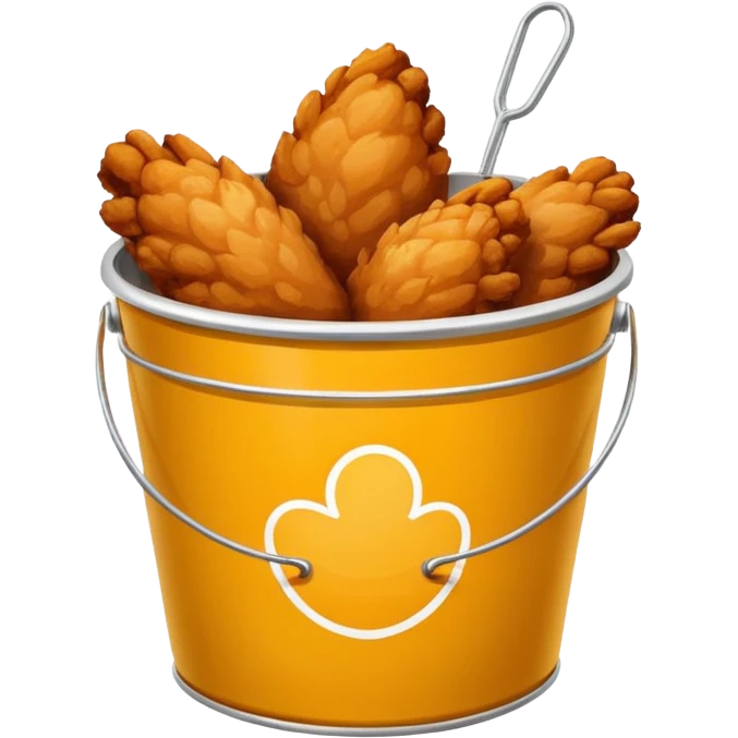 simple fried chicken bucket, minimal details emoji emoji