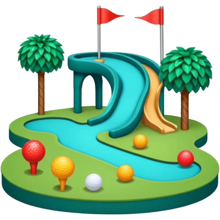 Mini golf and arcade emoji