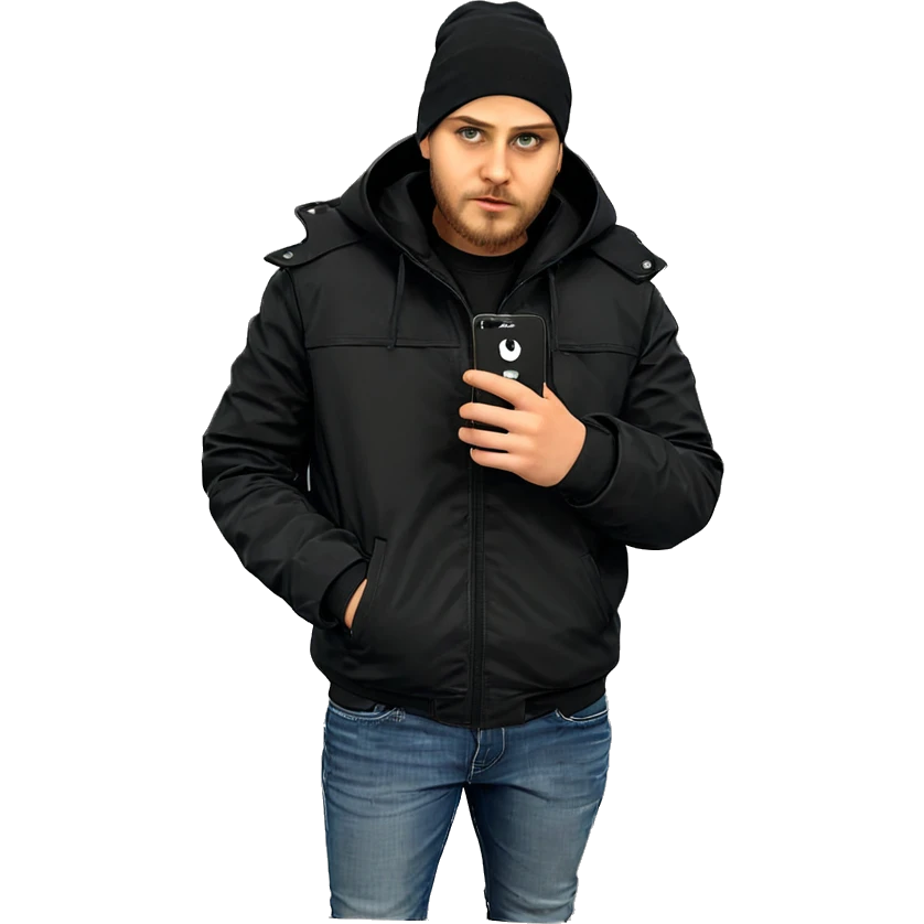boy in black jacket emoji