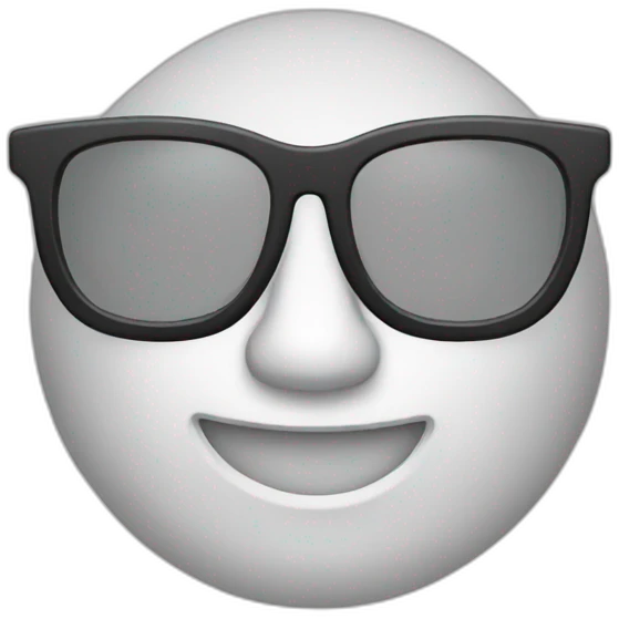 Chat à lunettes emoji