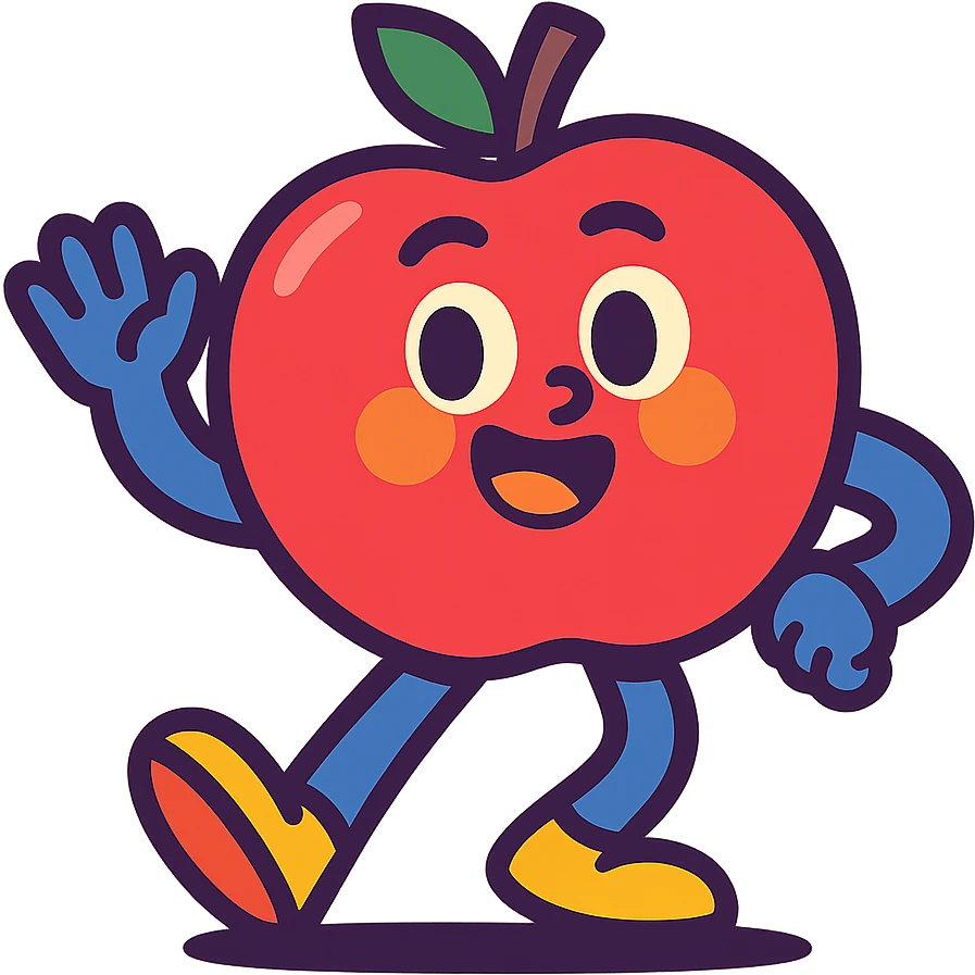 vibrant toon style character of mela.alm emoji
