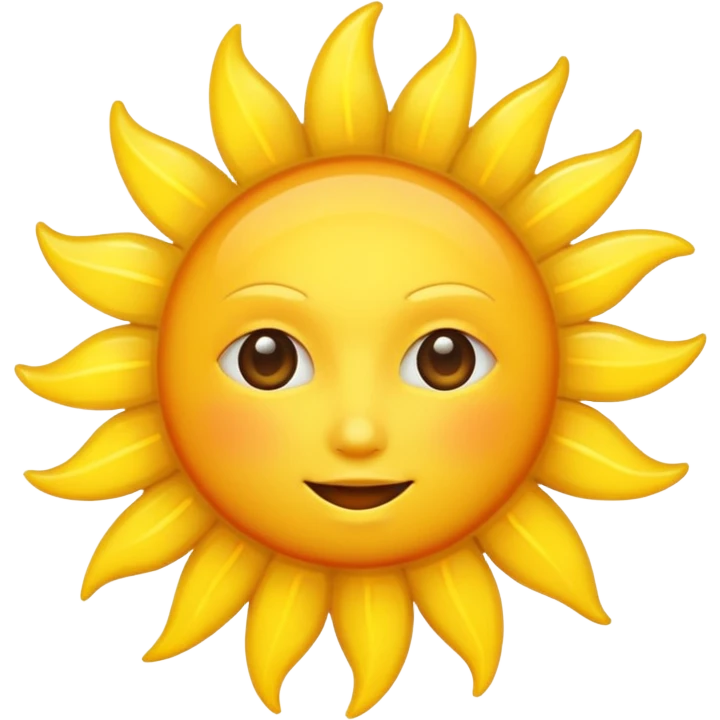 Sun, no face emoji