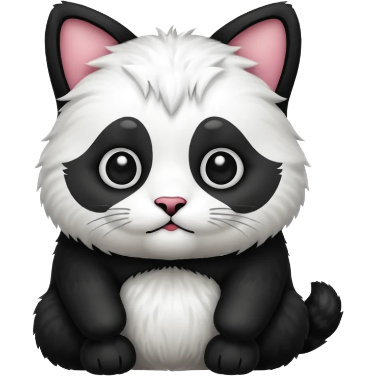 CAT MIXED WITH PANDA emoji