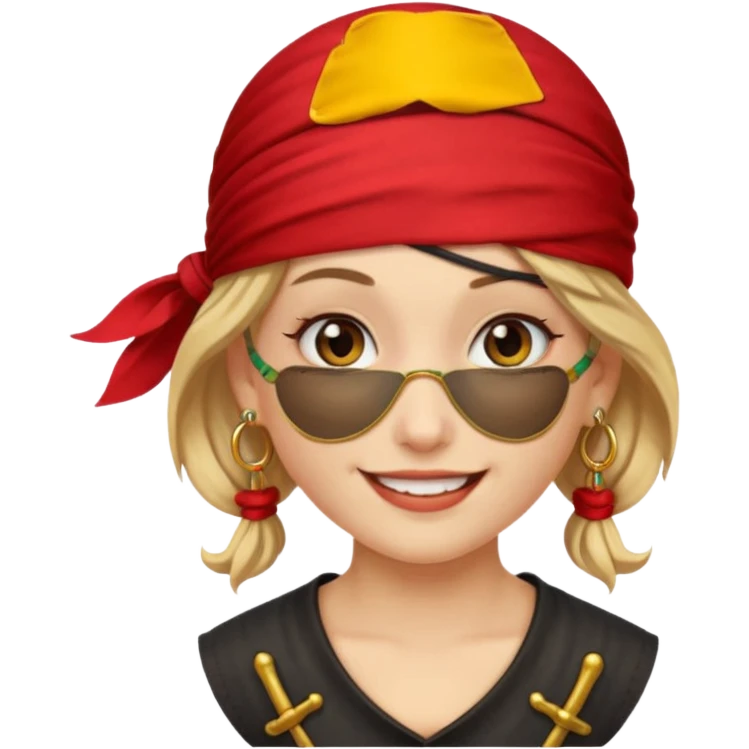 Creates a emoji for pirates girl emoji