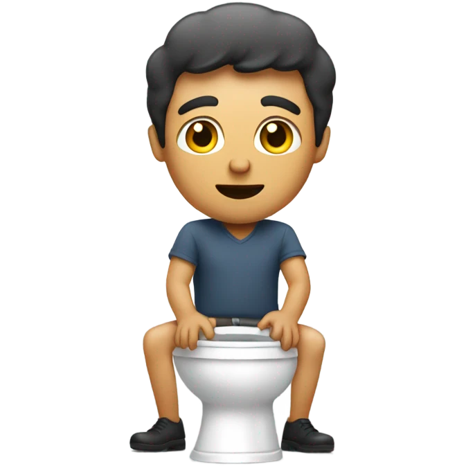 a man sitting on a toilet emoji