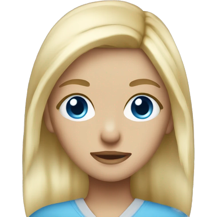 a blonde haired blue eyed girl with an eyepatch emoji