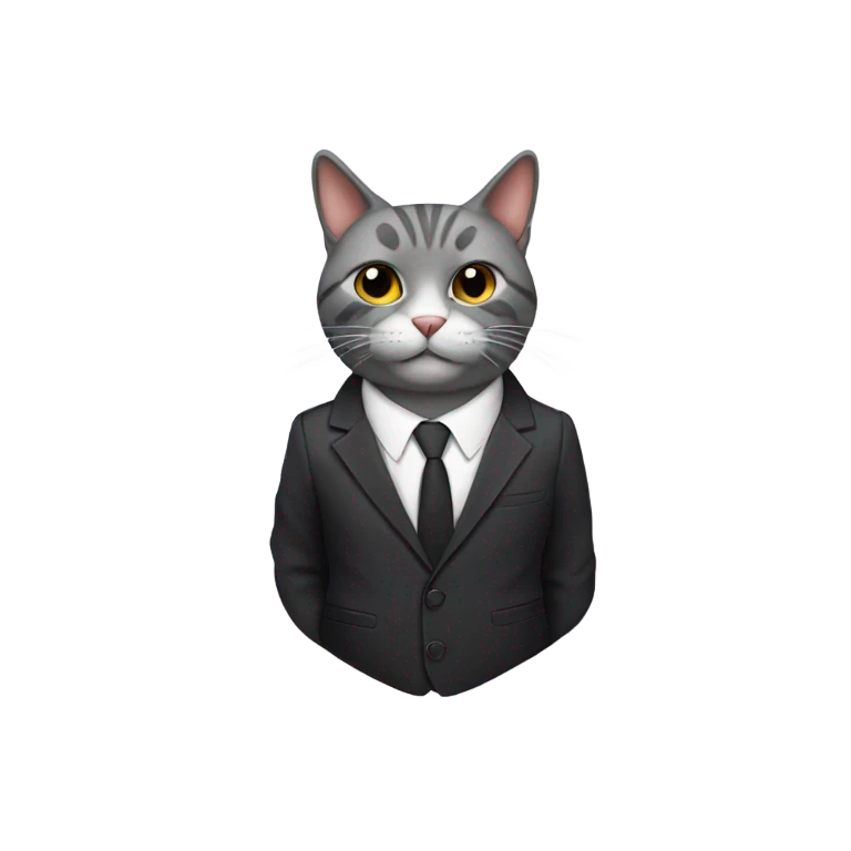 Cat in a suit  emoji