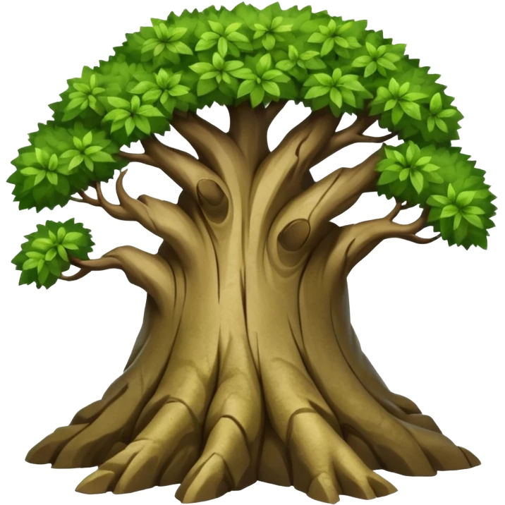 Tree hugging a rock of similar size with its branches  emoji