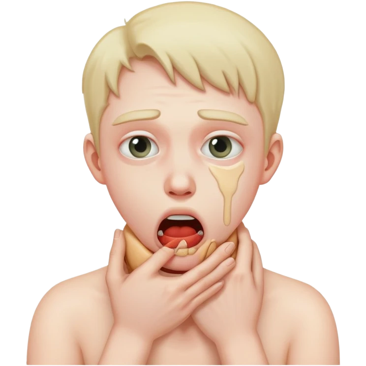 Guy choking himself emoji