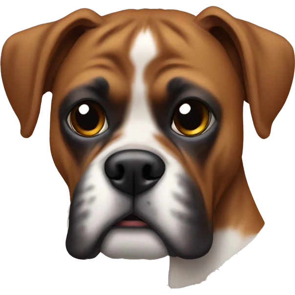 Boxer dog in fuzzy bed emoji