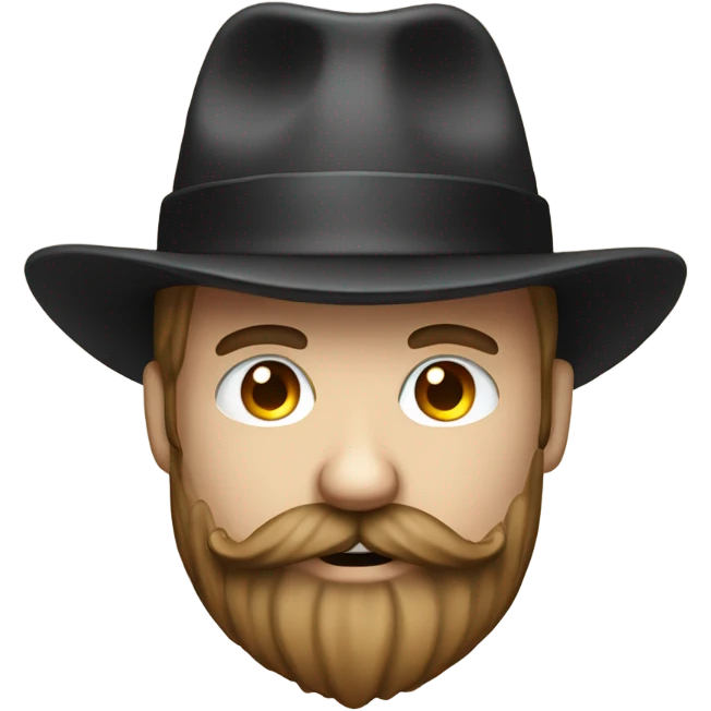 Poker emoji with beard, mustache and fedora emoji