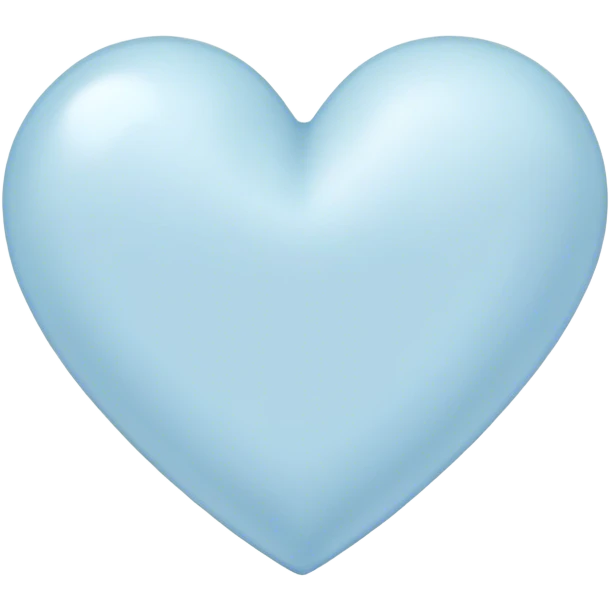 a light pastel blue heart emoji