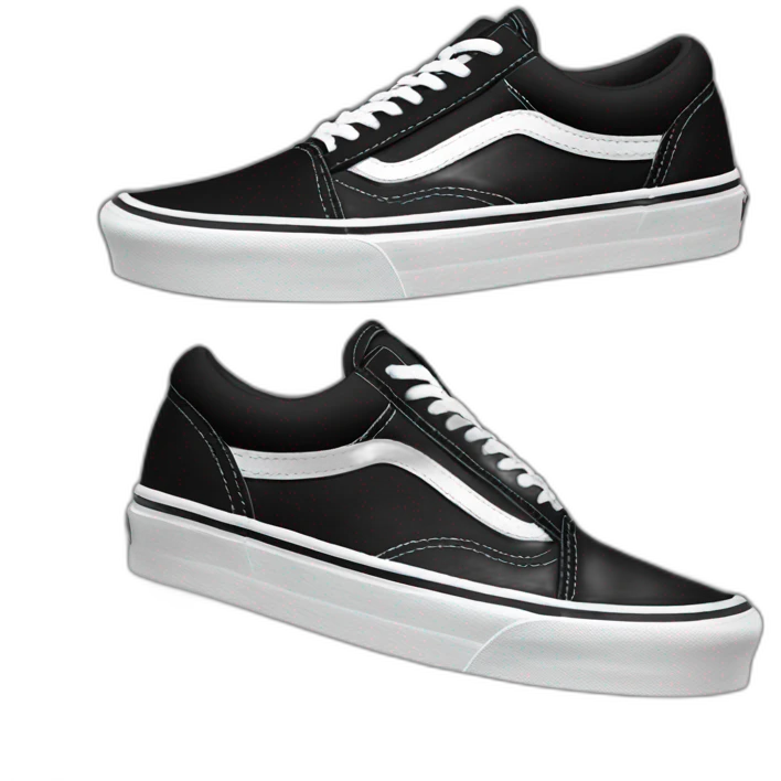 vans black old skool emoji