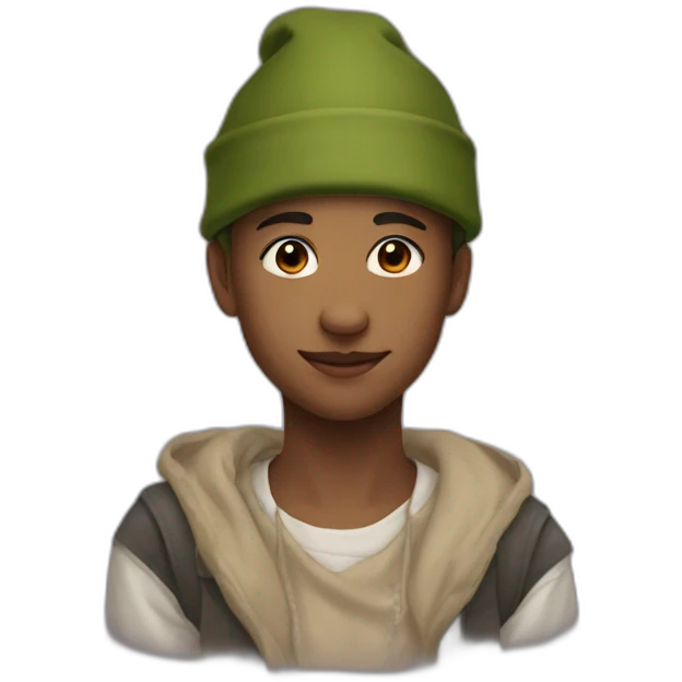 a portrait of a 14 year old wearing a patka emoji