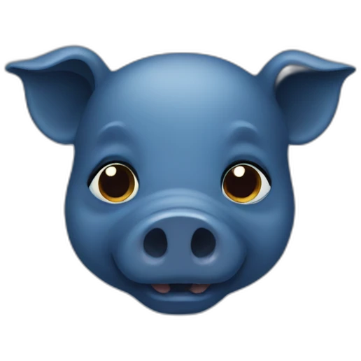 dark blue pig head emoji