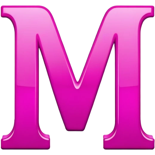 Letter M in magenta color emoji