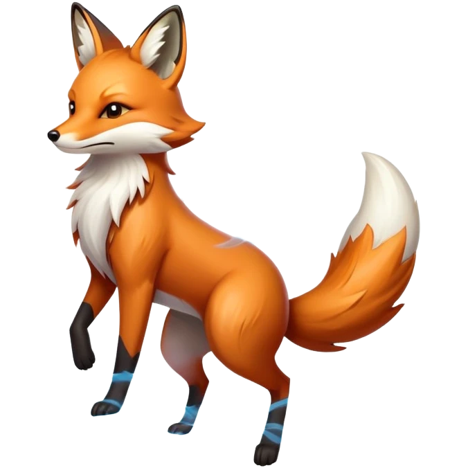 Base Animals: Fox + Storm Cloud
Types: Electric/Flying
Concept: A fox with a body made of storm clouds, lightning crackling through its multiple tails. It can condense or expand its form, becoming more solid for attacks or diffusing into mist to avoid damage. emoji
