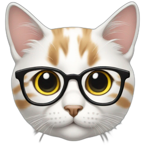 Cat with specs emoji