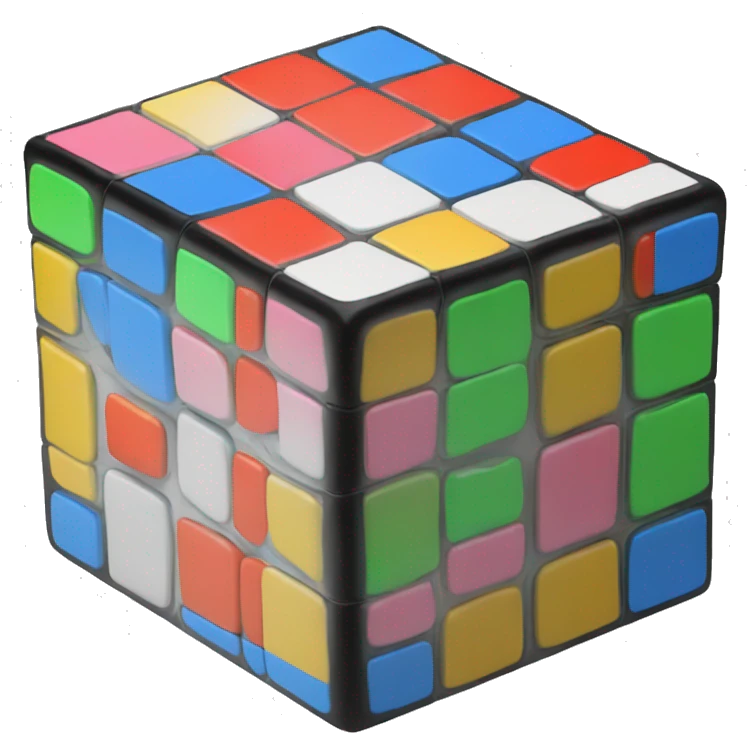 a perfect rubix cube with completed sides emoji