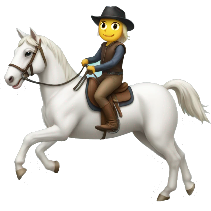 cat horse riding emoji