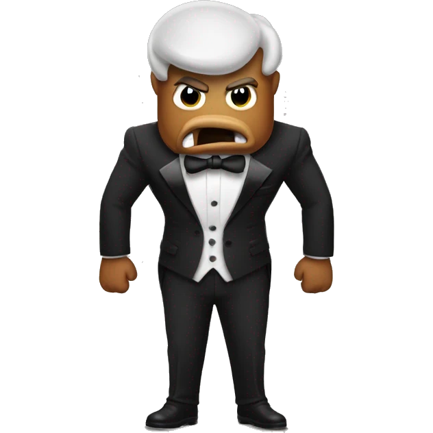 Angry 💩 in a tuxedo emoji