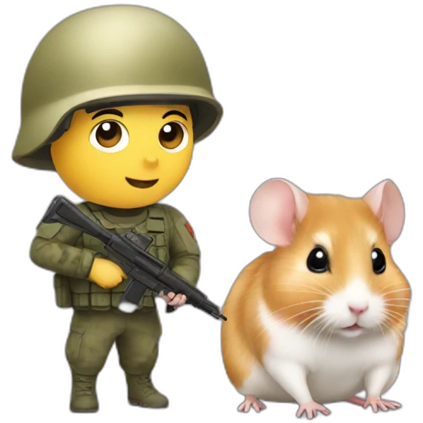 hamster-with-soldier emoji