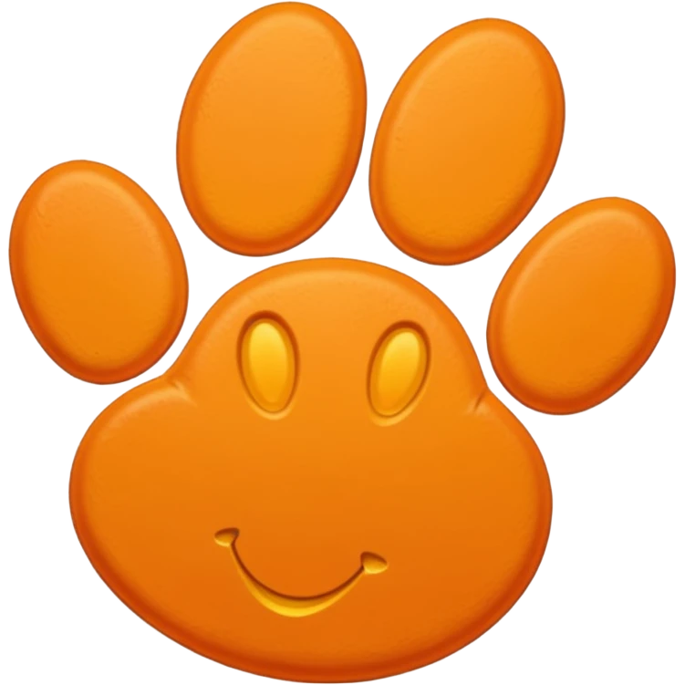 a light orange pawprint emoji