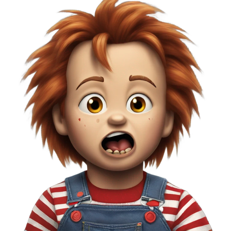 Chucky sending a kiss emoji
