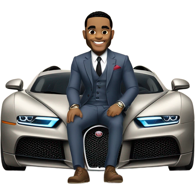 kevin gates riding a bugatti emoji