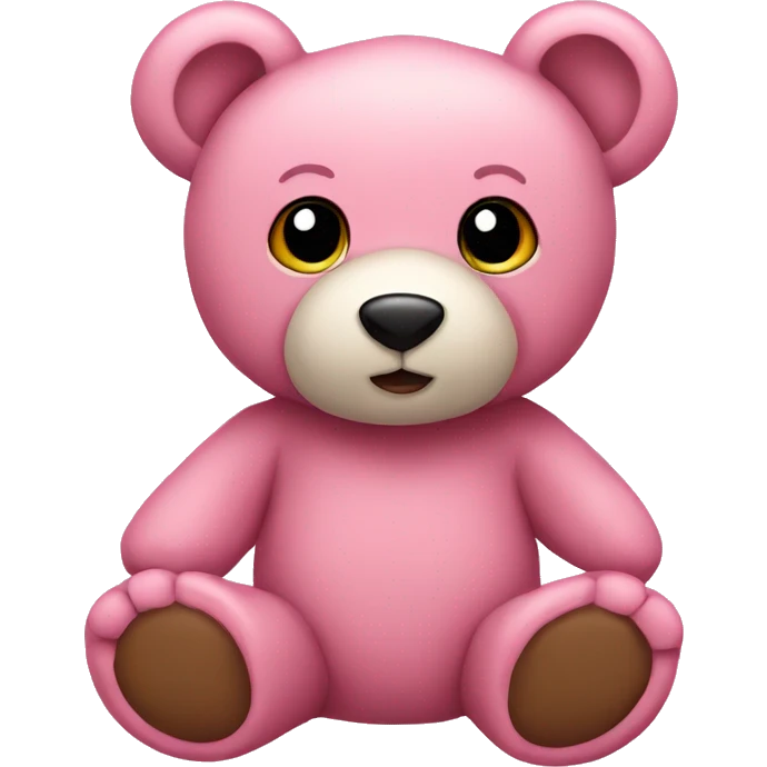 teddy bear pink emoji