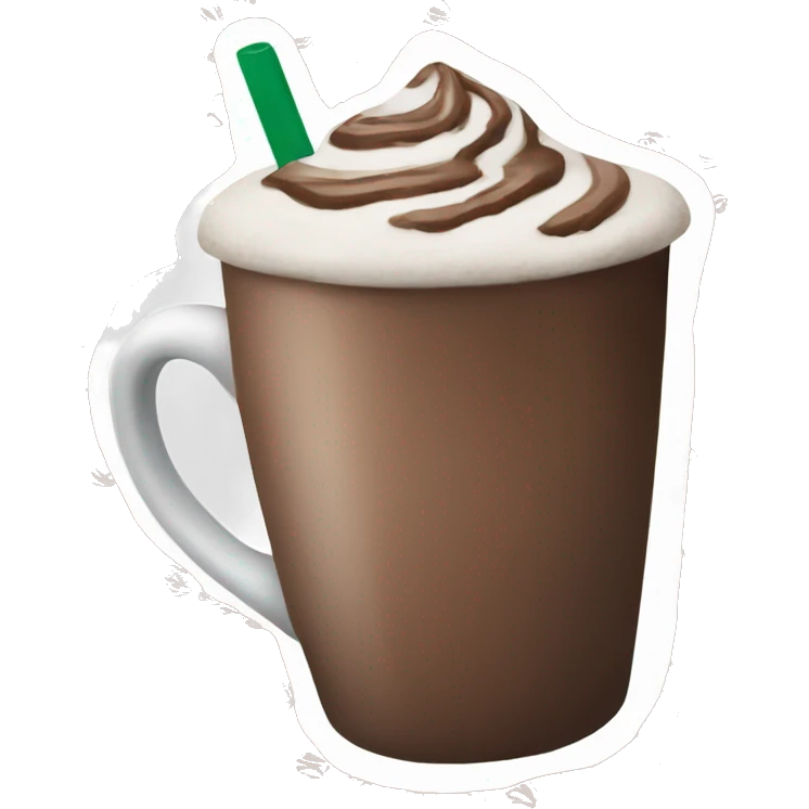 Starbucks peppermint mocha emoji