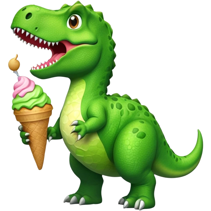 dino with icr cream emoji