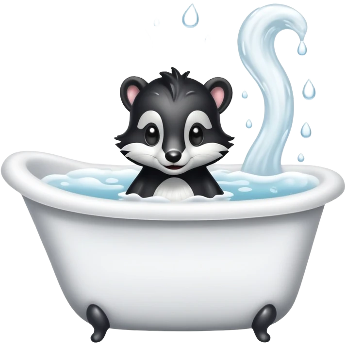 Skunk taking a bath emoji