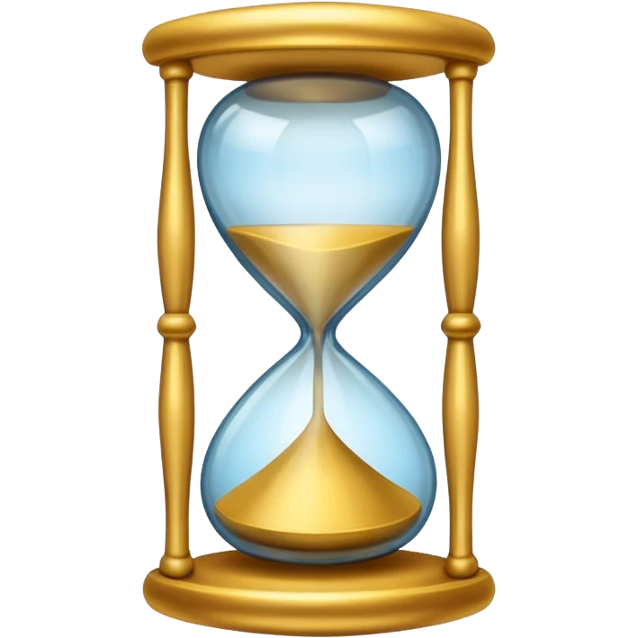 hourglass morphing fading into checkmark  emoji