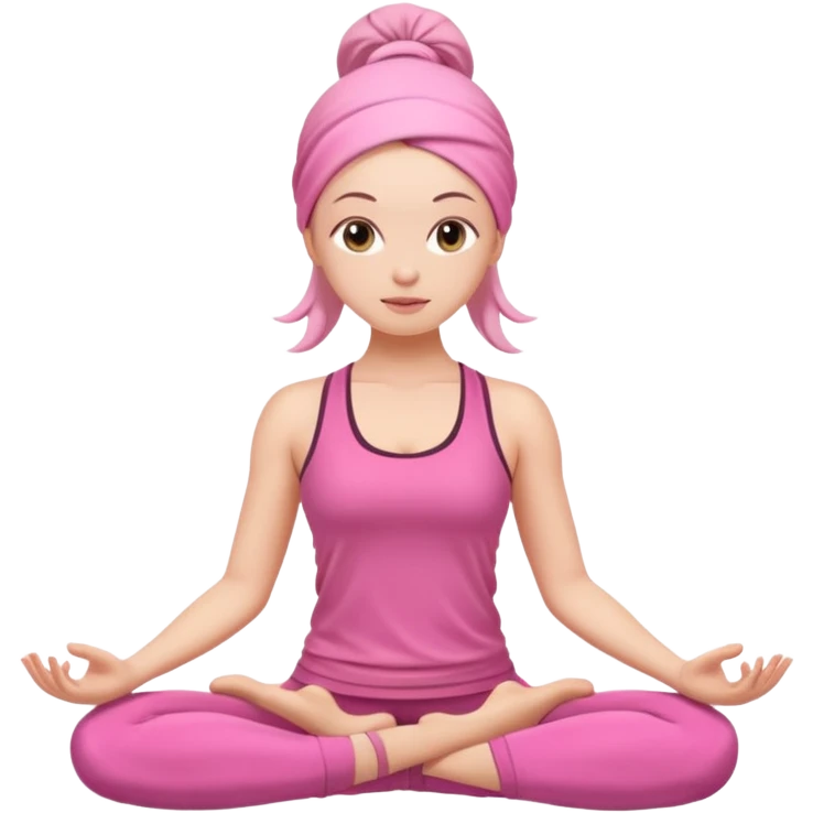 yoga girl /wearing pink cloth emoji