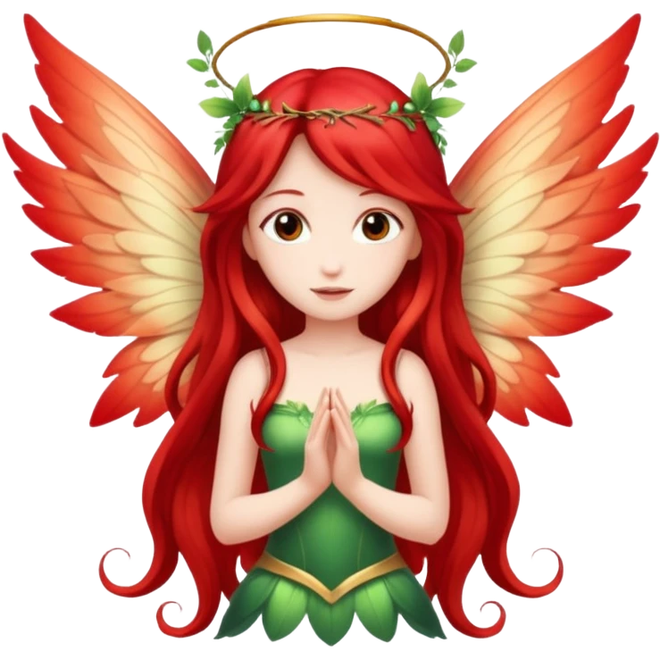 big-wings-rose-beautiful-fairy-red-long-hair emoji