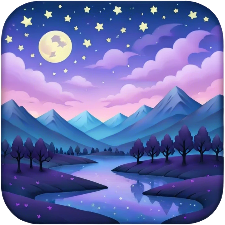 goth pastel starry night landscape  emoji