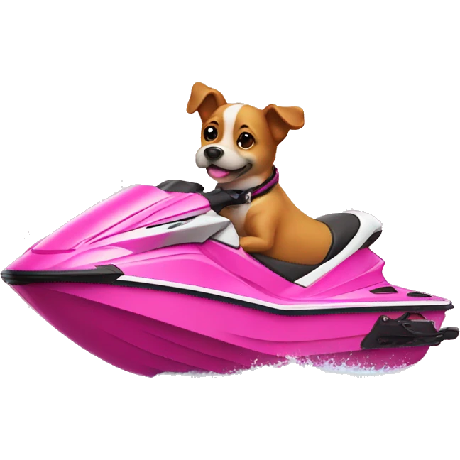 dog on pink jetski emoji