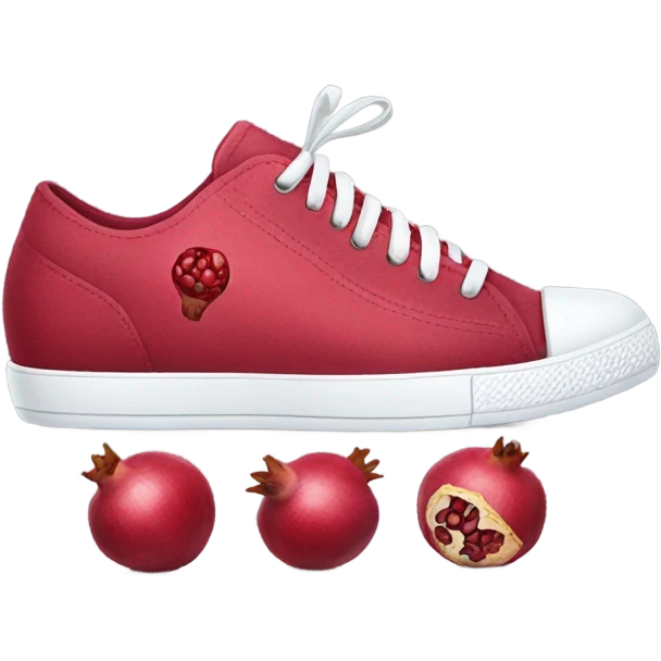Pomegranate in sneakers emoji