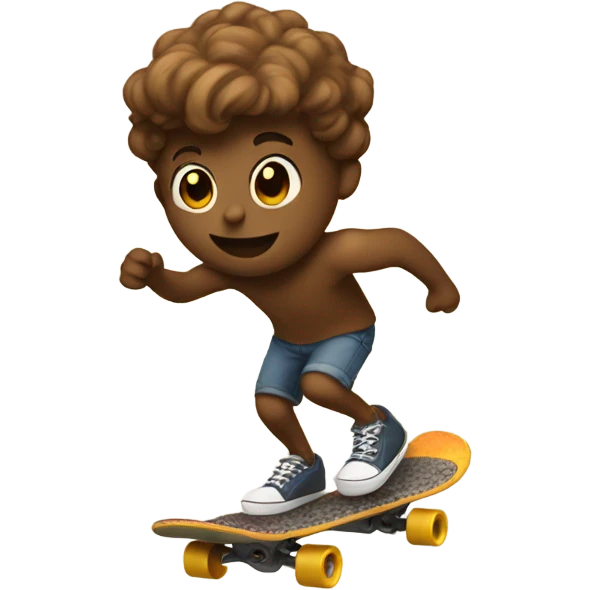 poo riding a skateboard  emoji