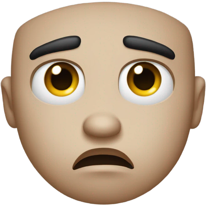 the worried emoji with a hand on top of its head emoji