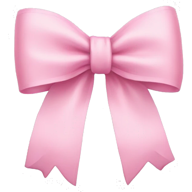 Pink pastel bow emoji