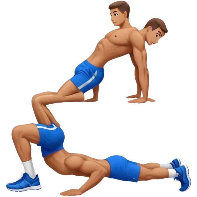glute-bridges-exercise guy with blue shorts  emoji