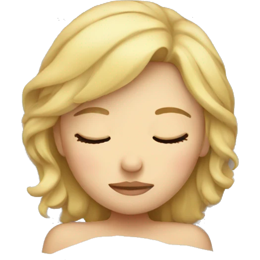 Blonde girl asleep emoji