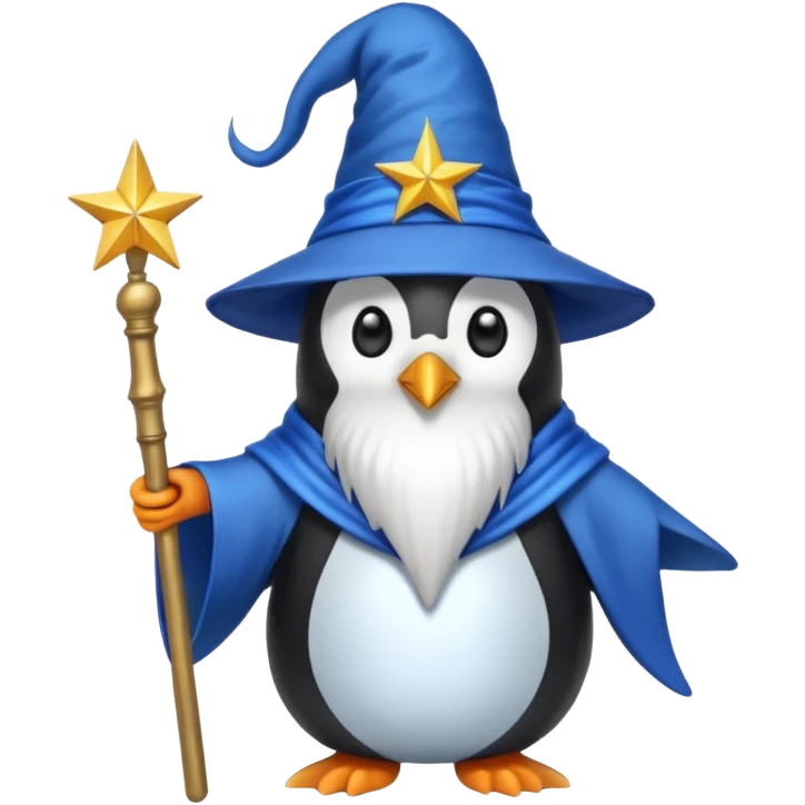 Penguin Wizard emoji