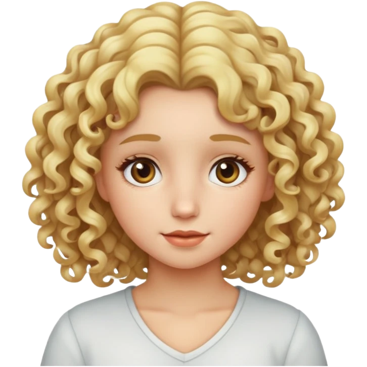 Blonde curly hair girl emoji